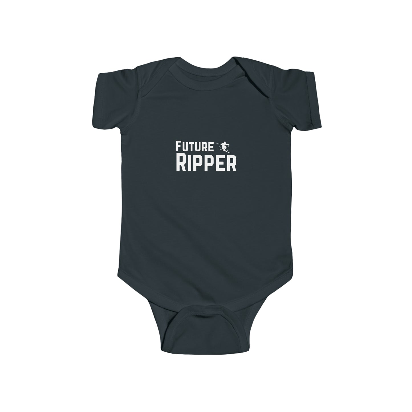 Future Ripper Ski - Infant Fine Jersey Bodysuit - White Logo