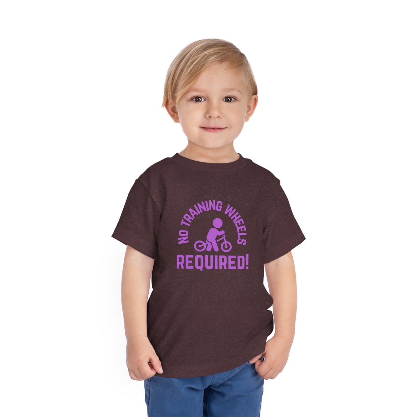 Little Ripper No Training Wheels Required Strider Bike - Toddler Short Sleeve Tee - Purple text