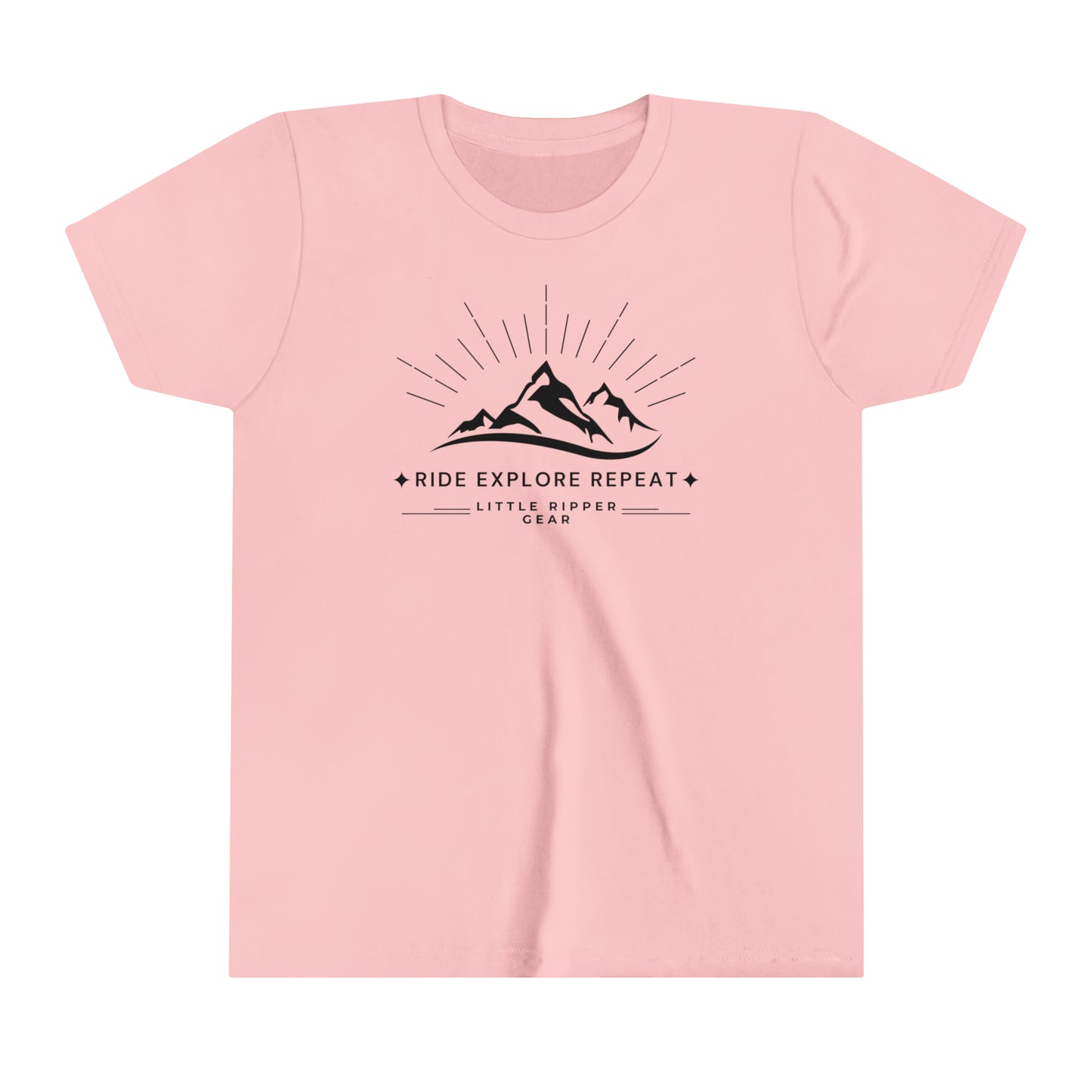 Ride Explore Repeat Mountain - Youth Short Sleeve Tee
