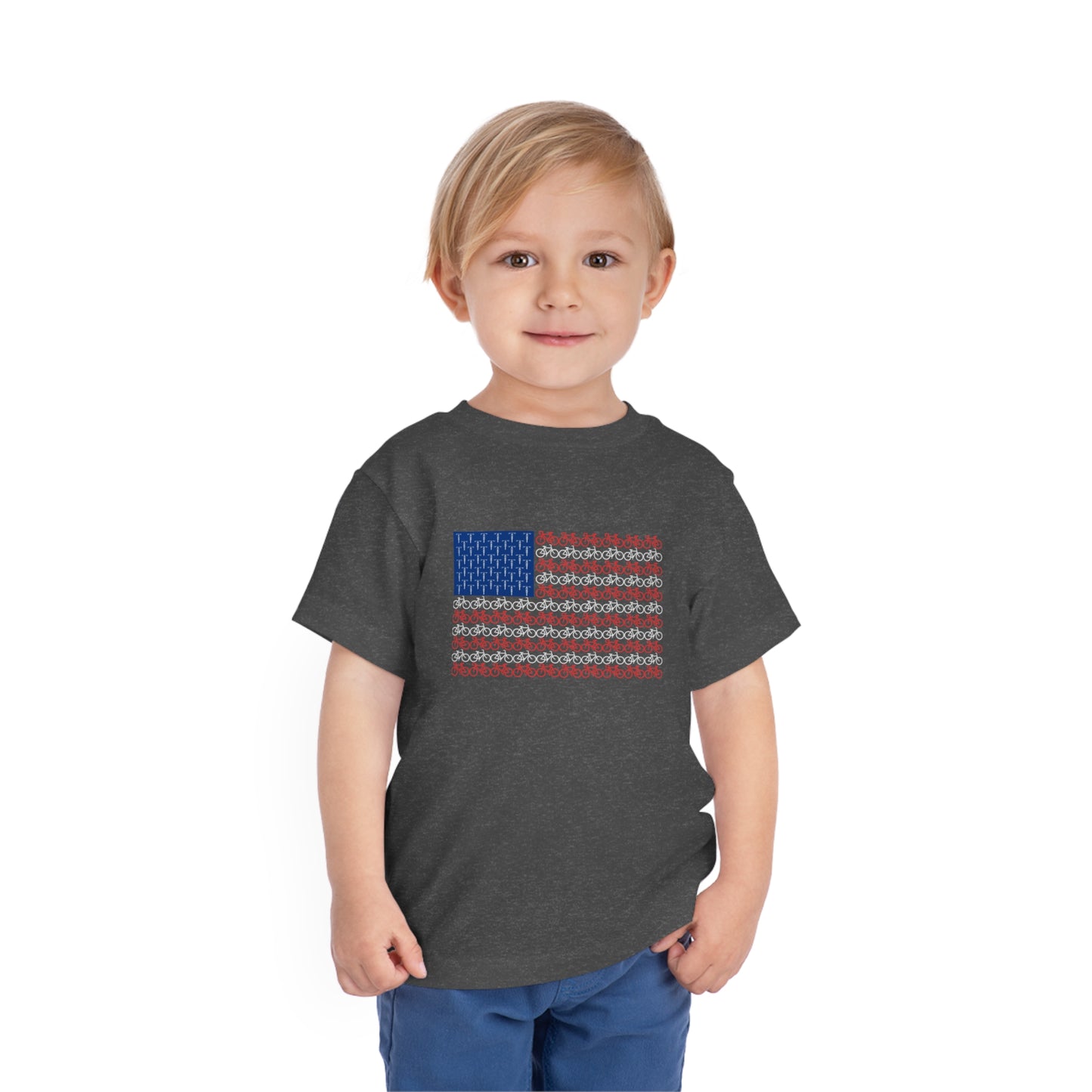Little Ripper American Bike Flag - Toddler Short Sleeve Tee