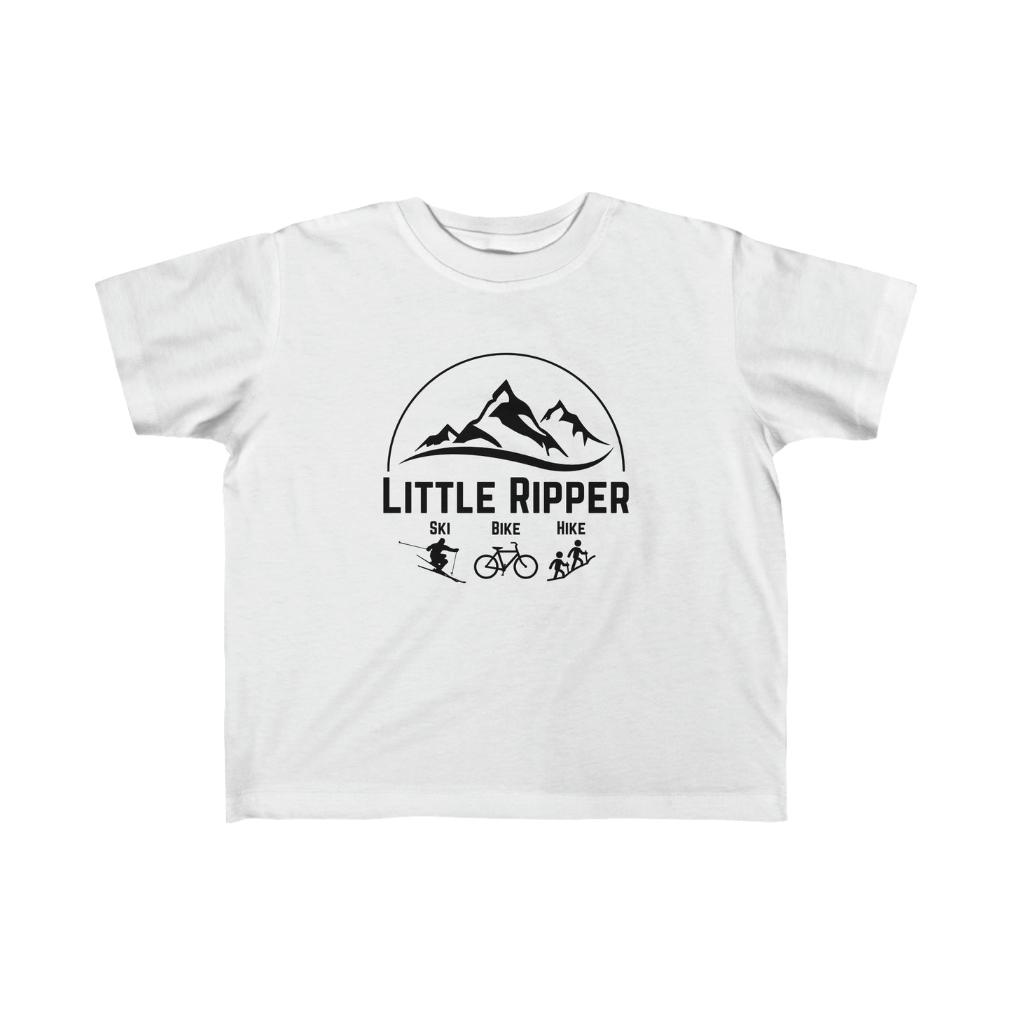 Toddler - Little Ripper Ski Bike Hike shirt - Black Logo