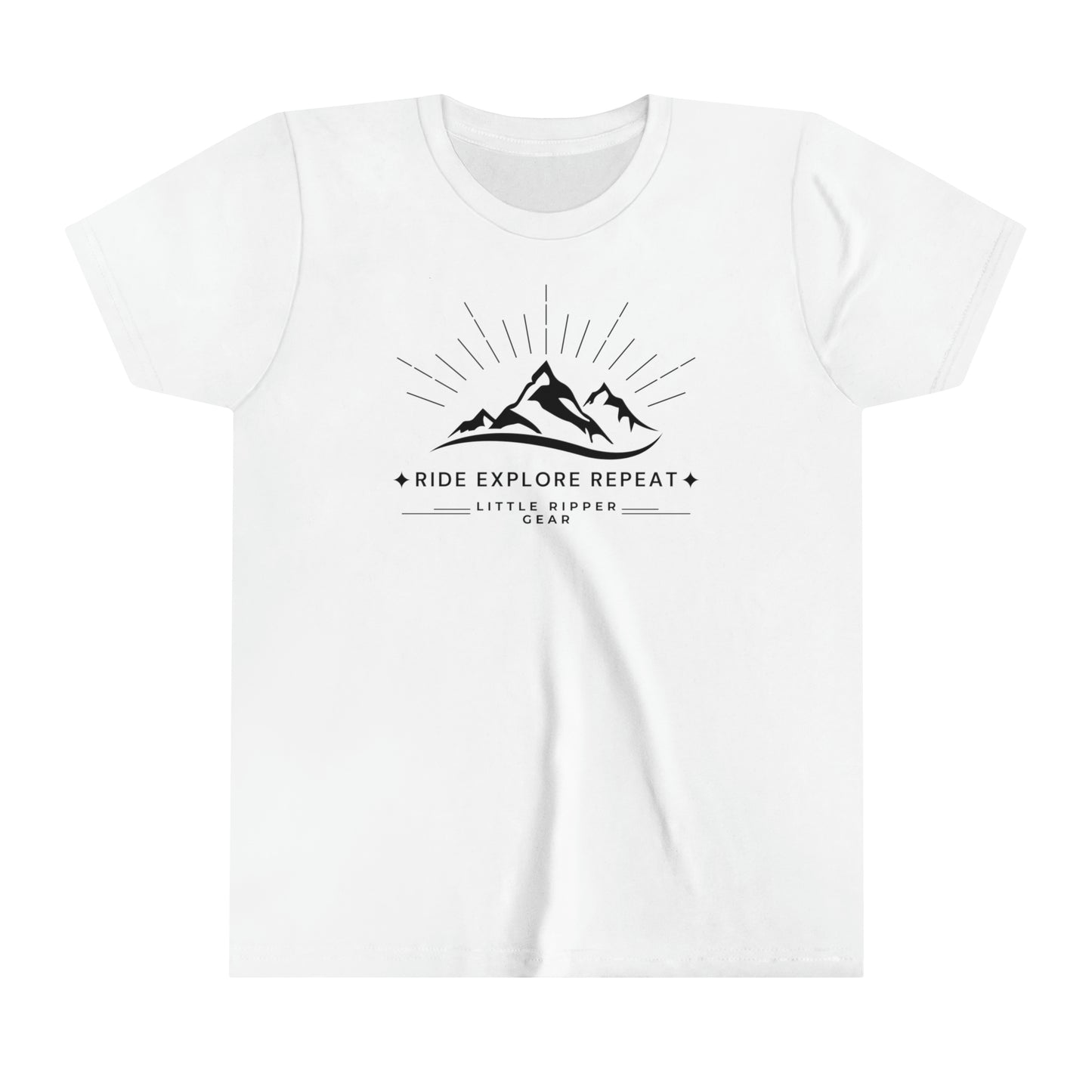 Ride Explore Repeat Mountain - Youth Short Sleeve Tee