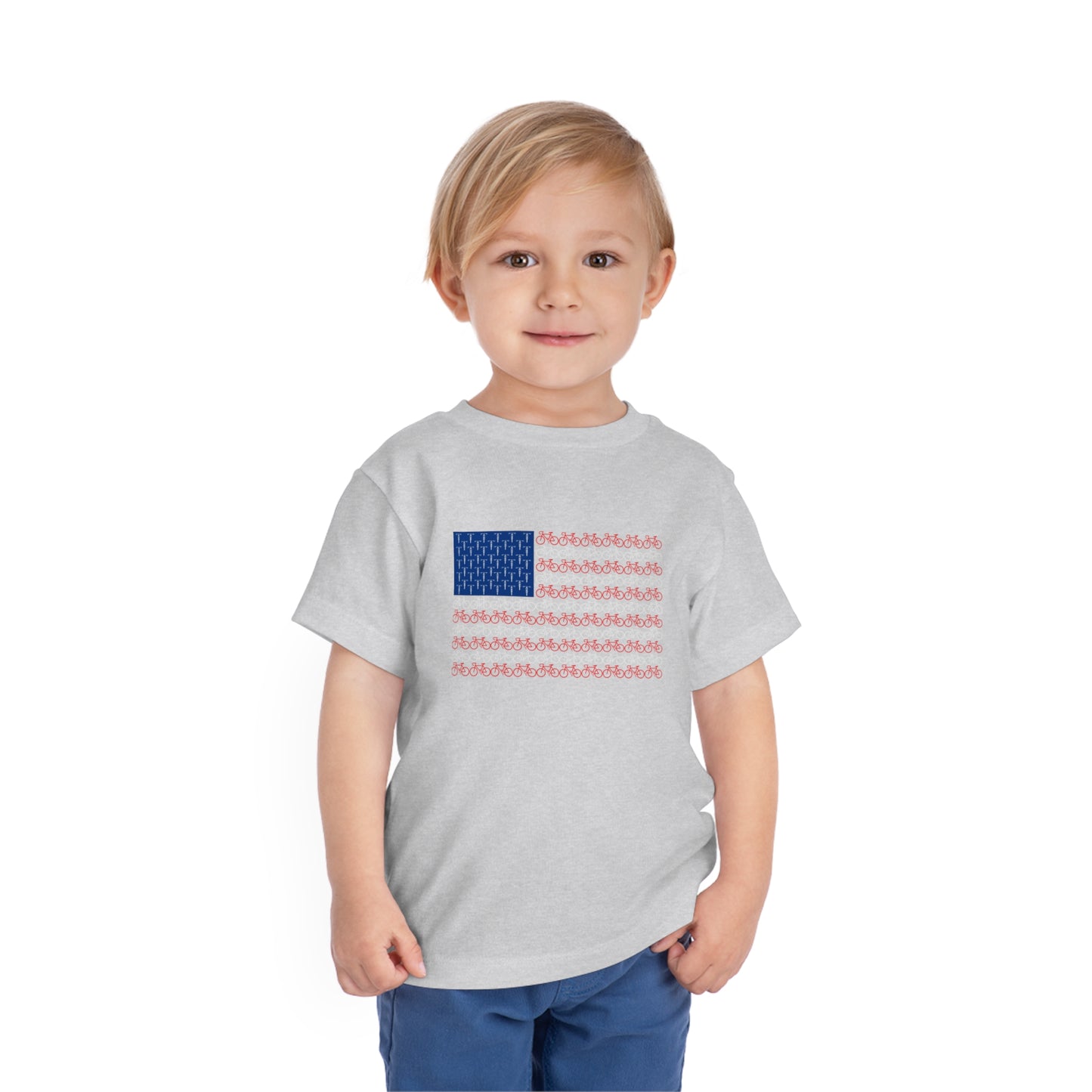 Little Ripper American Bike Flag - Toddler Short Sleeve Tee