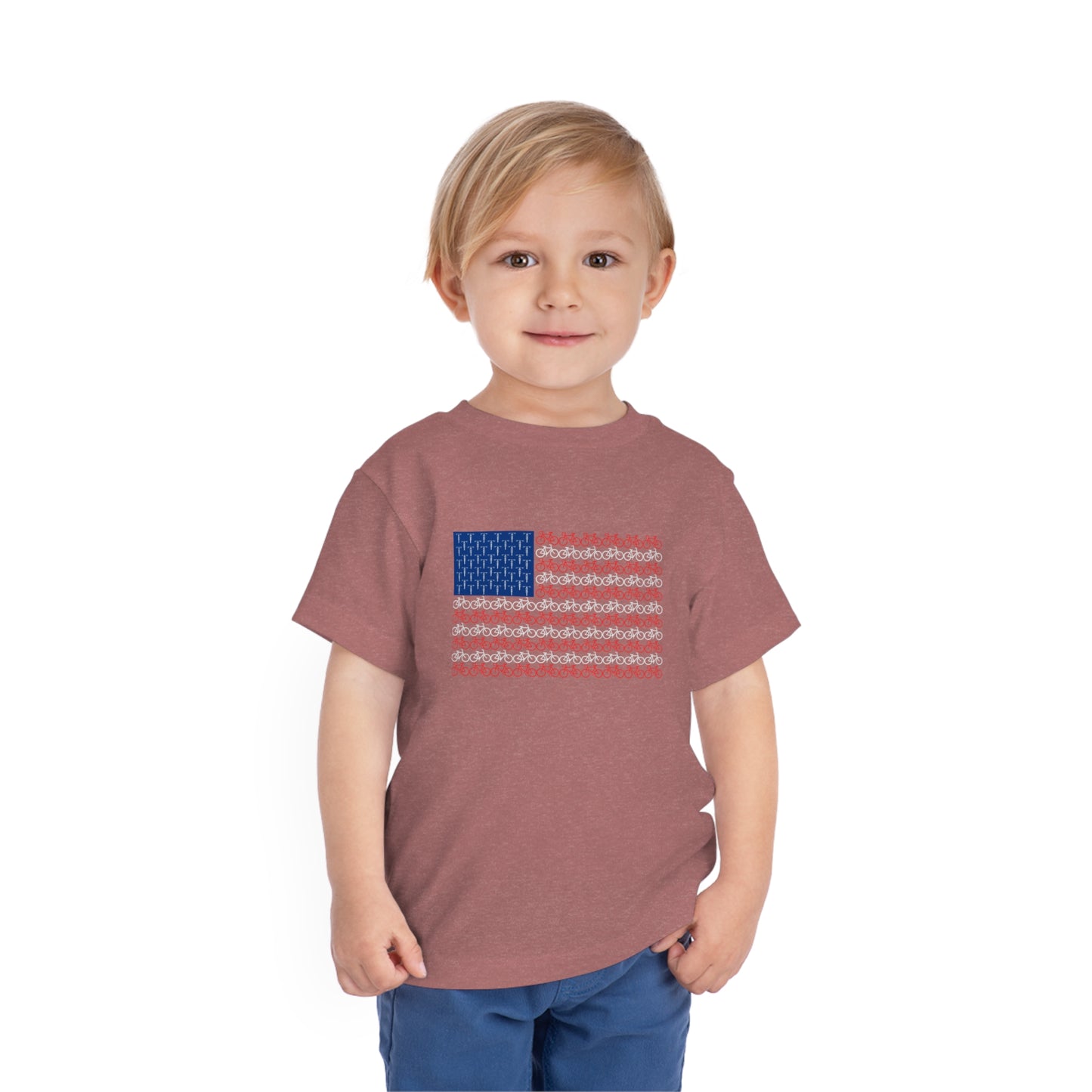 Little Ripper American Bike Flag - Toddler Short Sleeve Tee
