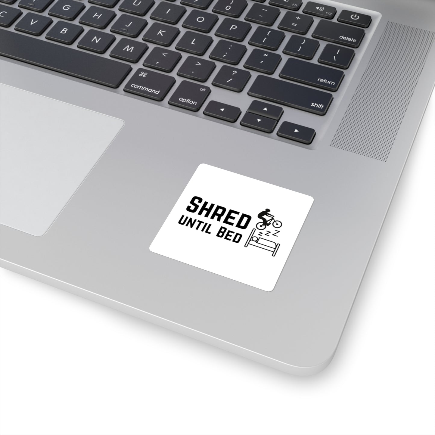 Shred Until Bed Square Stickers