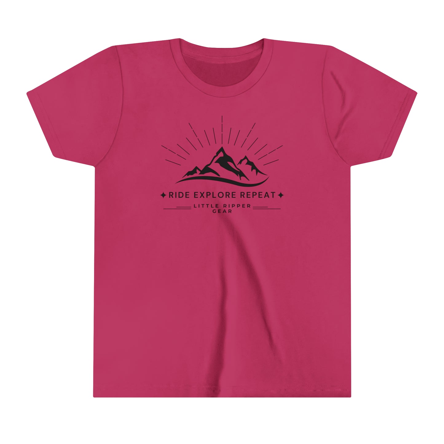 Ride Explore Repeat Mountain - Youth Short Sleeve Tee
