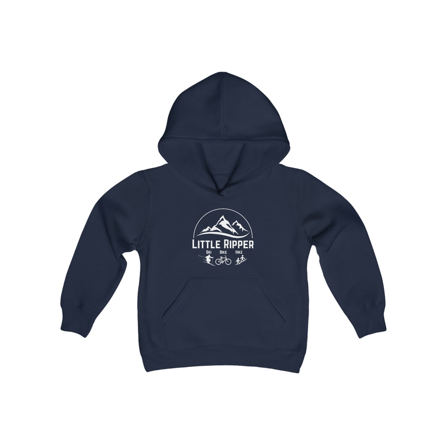 Little Ripper Ski Bike Hike - Youth Heavy Blend Hooded Sweatshirt