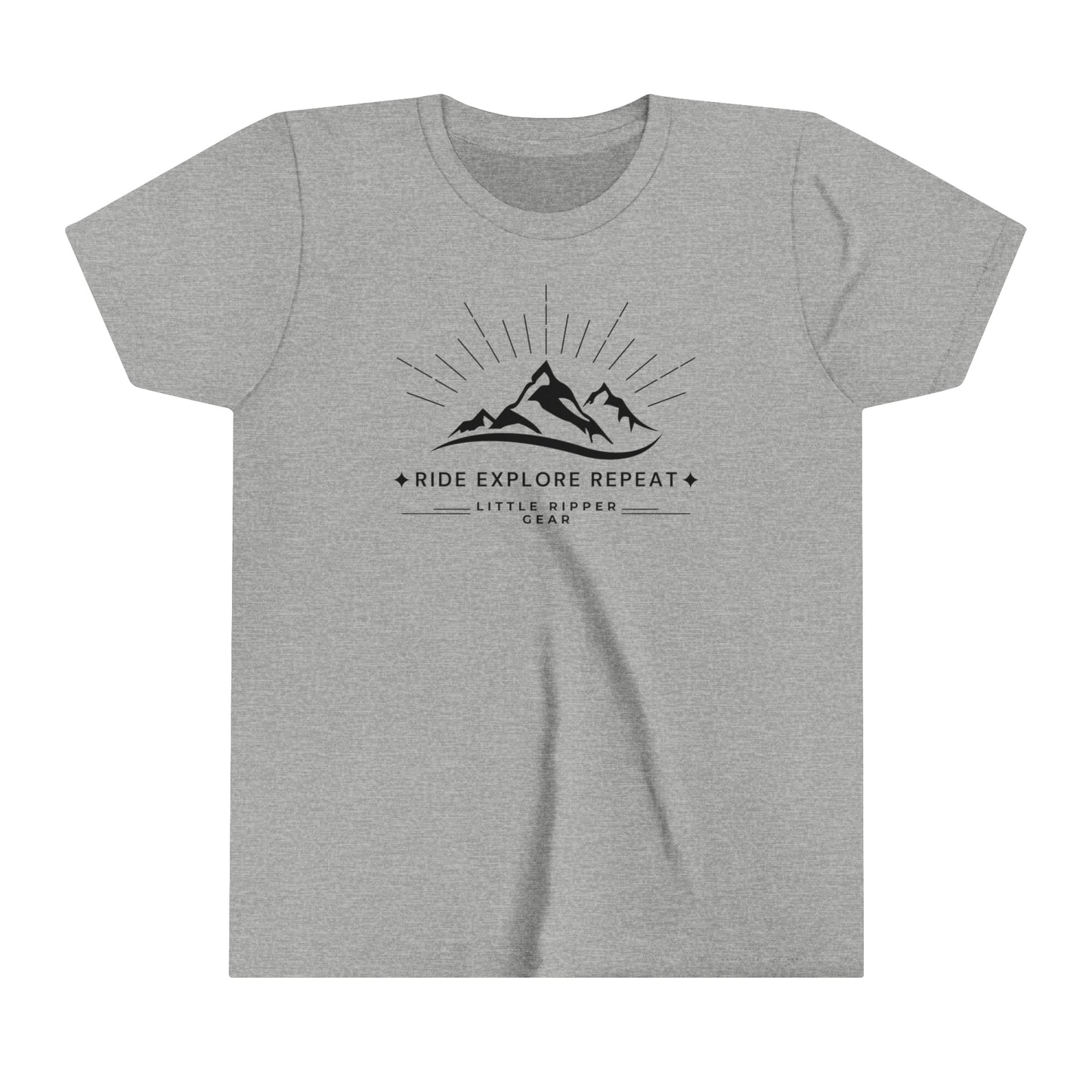 Ride Explore Repeat Mountain - Youth Short Sleeve Tee