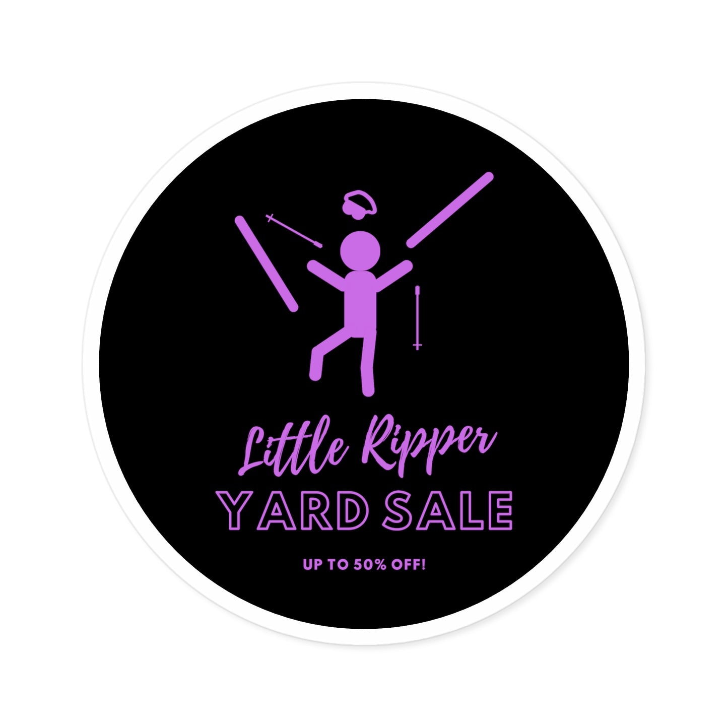 Little Ripper Ski Yard Sale - Indoor\Outdoor Round Stickers