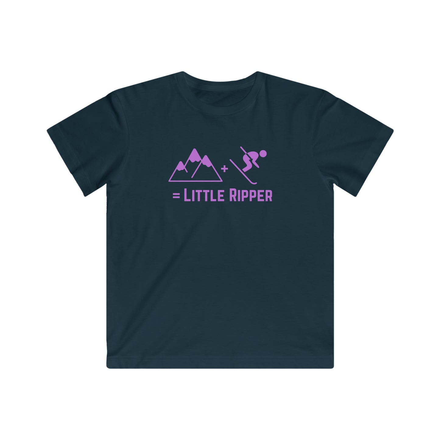 Mountain + Ski = Little Ripper - Kids Fine Jersey Tee