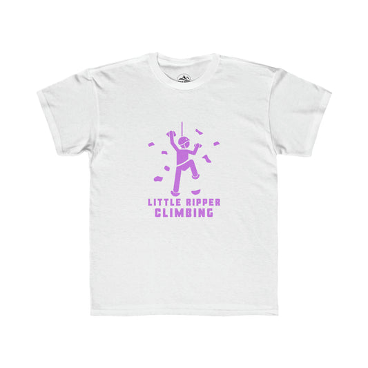Little Ripper Climbing Wall - Kids Regular Fit Tee - purple label