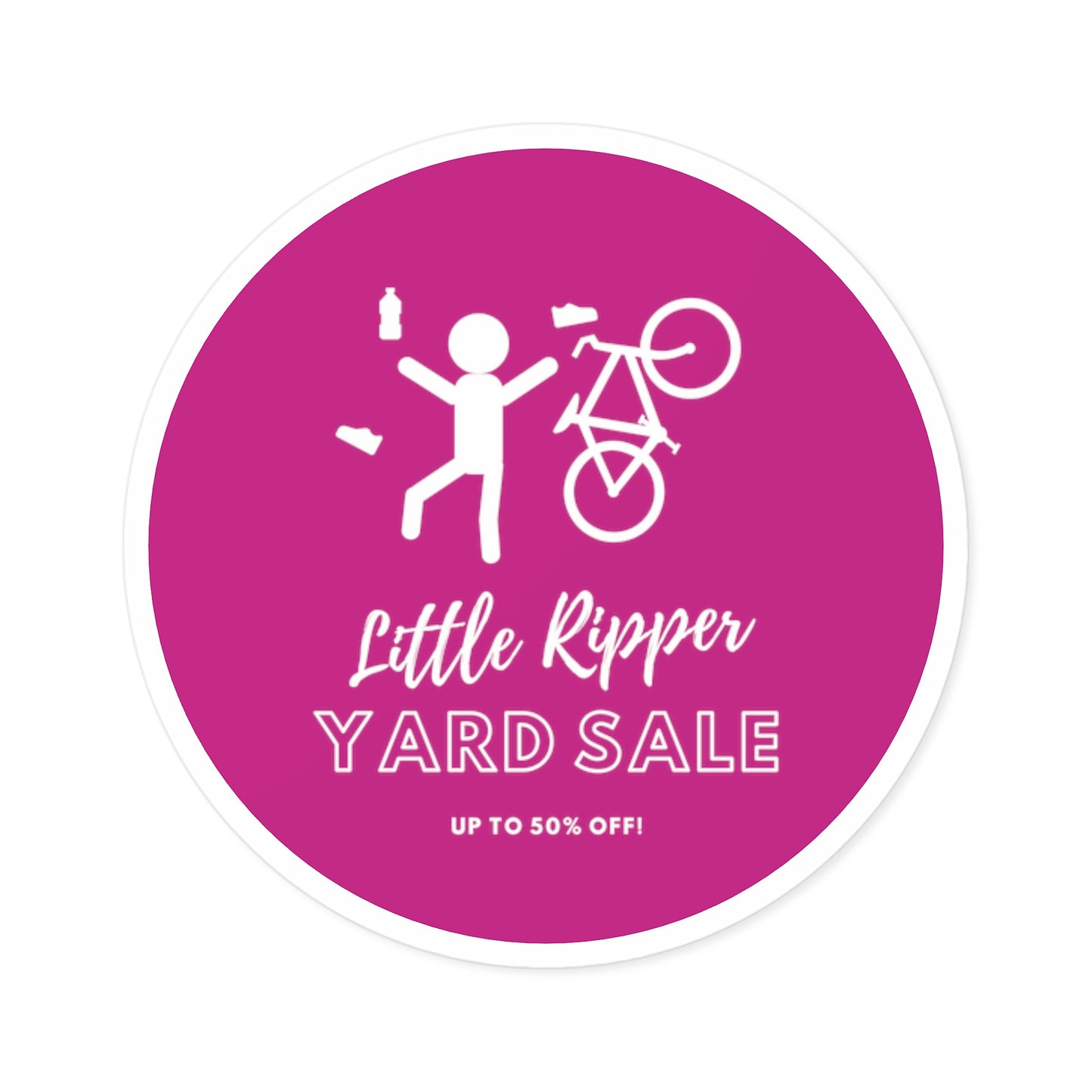 Little Ripper Bike Yard Sale - Indoor\Outdoor Round Stickers