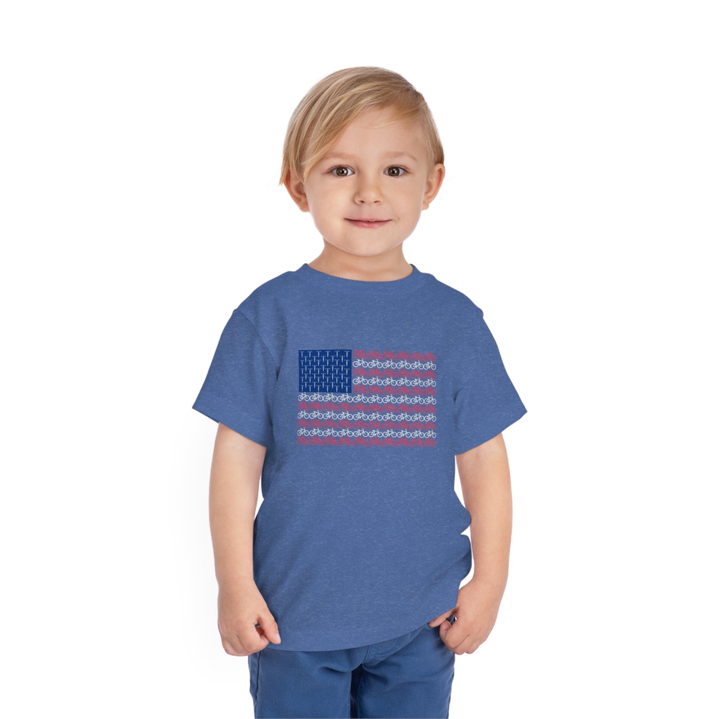 Little Ripper American Bike Flag - Toddler Short Sleeve Tee