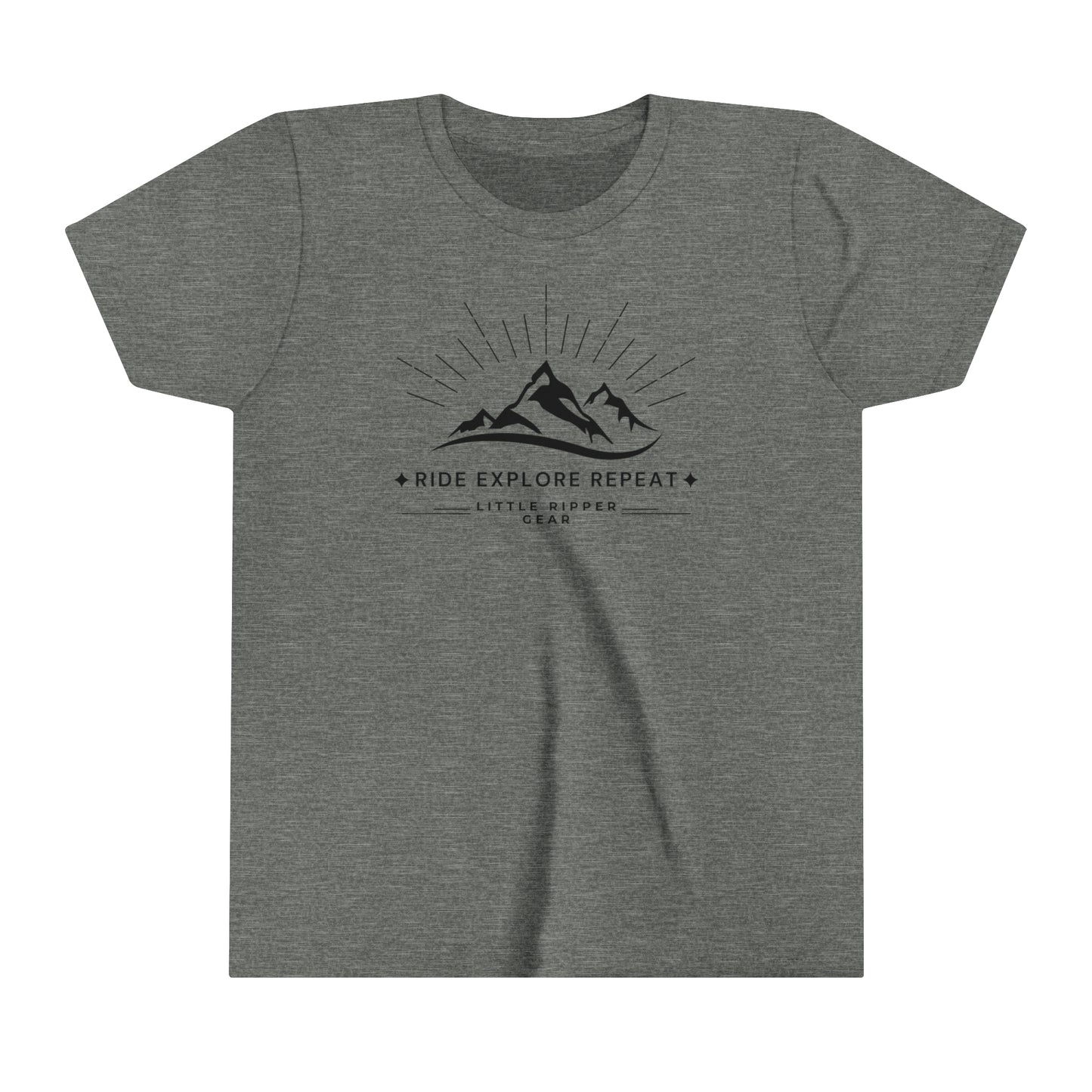 Ride Explore Repeat Mountain - Youth Short Sleeve Tee