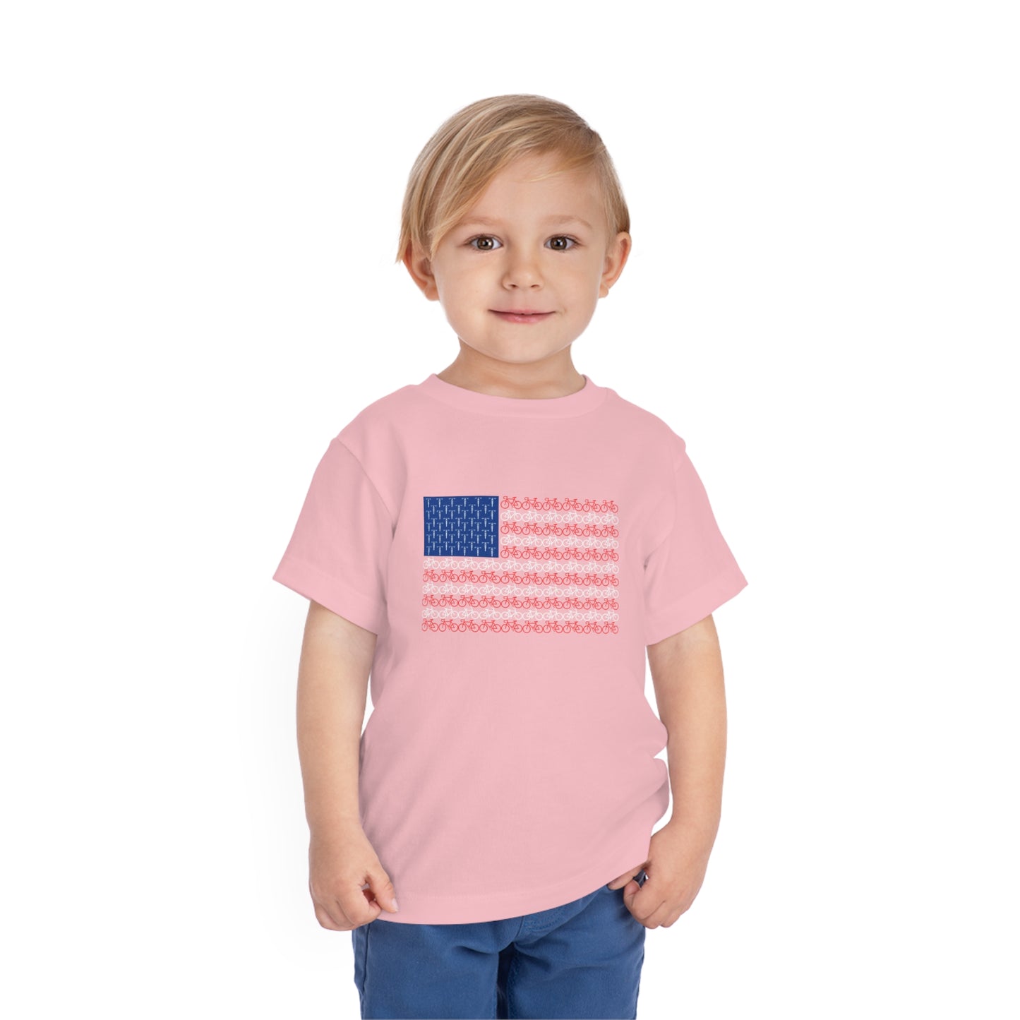 Little Ripper American Bike Flag - Toddler Short Sleeve Tee