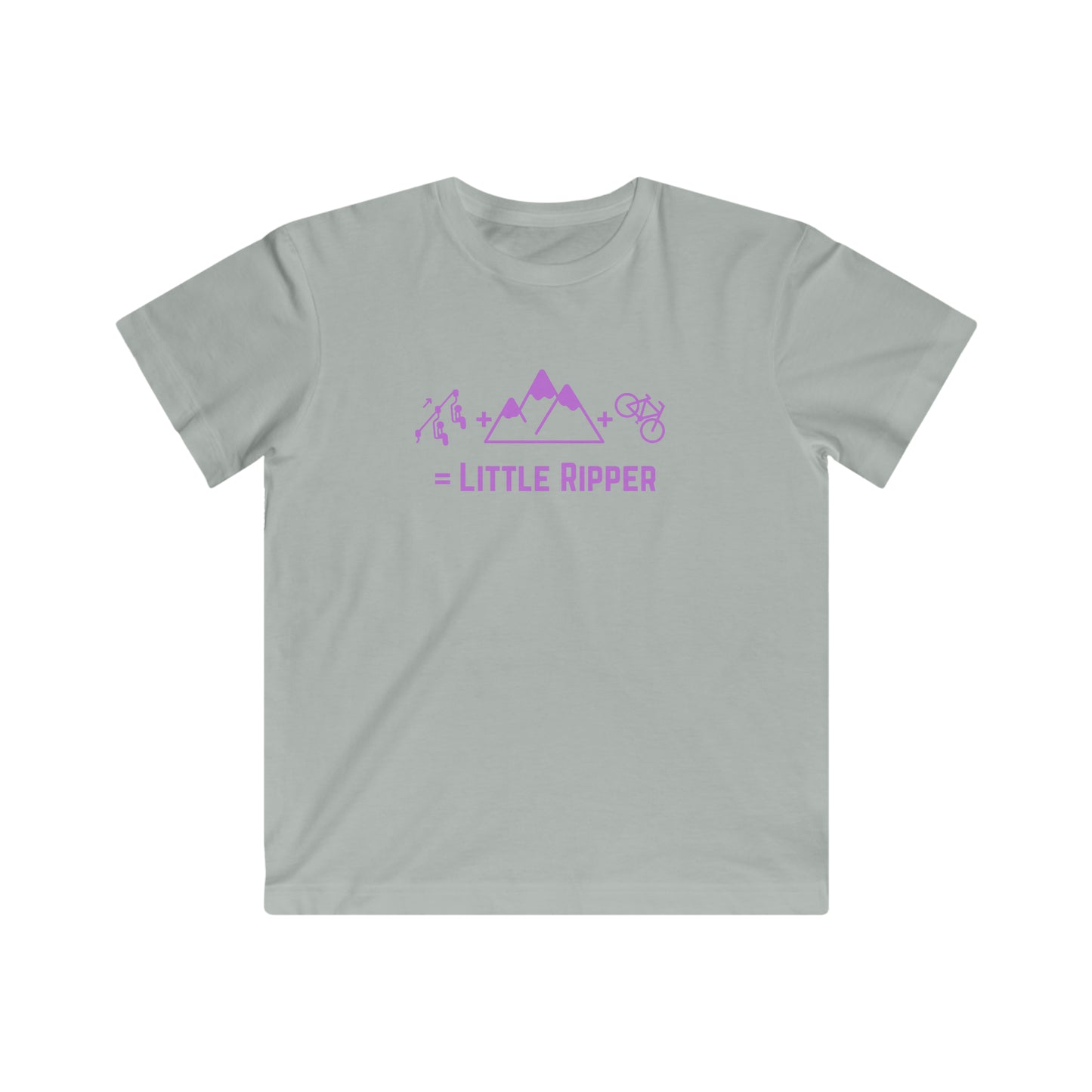 Lift Chair + Mountain + Bike = Little Ripper - Kids Fine Jersey Tee