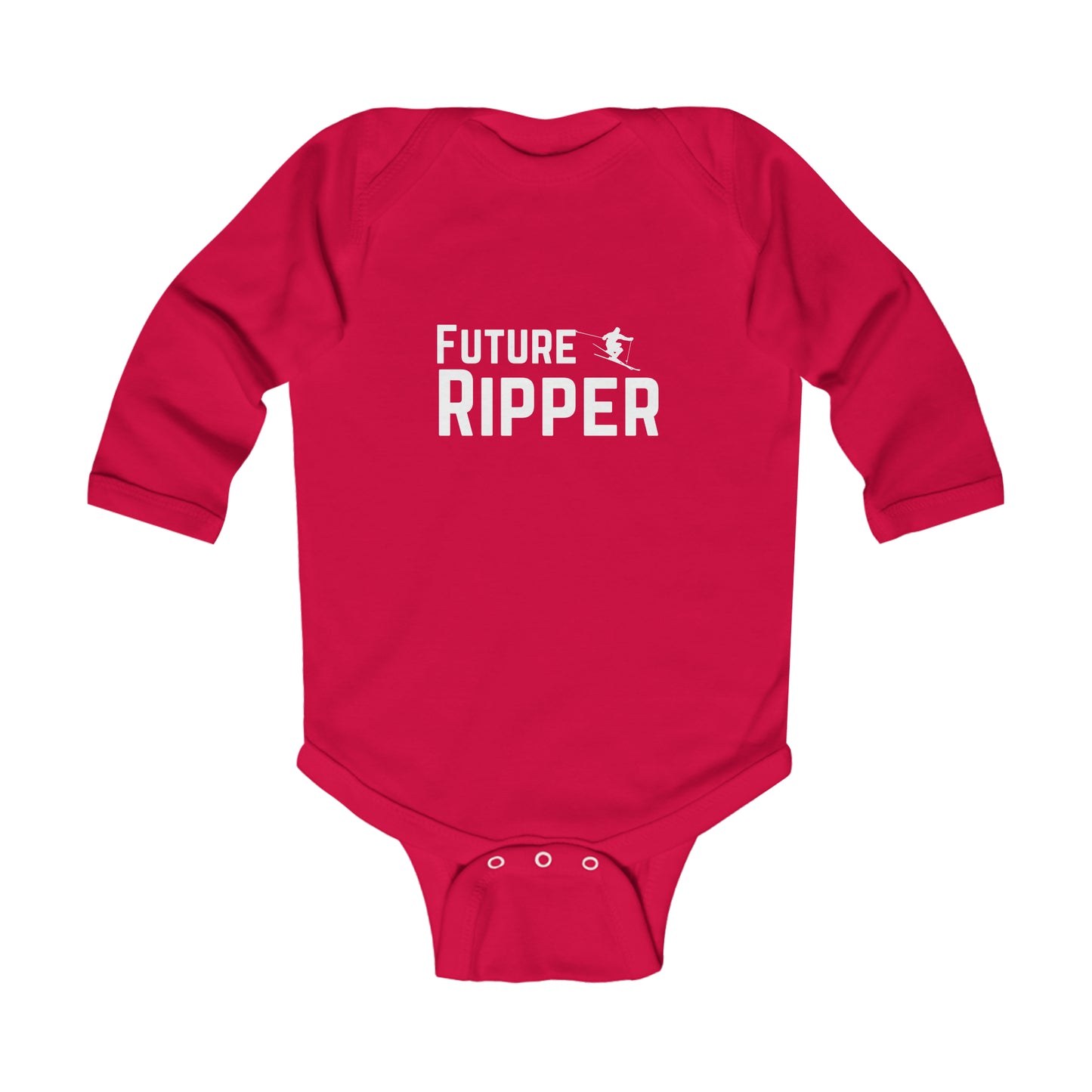Future Ripper Ski - Long Sleeve Bodysuit - White Logo
