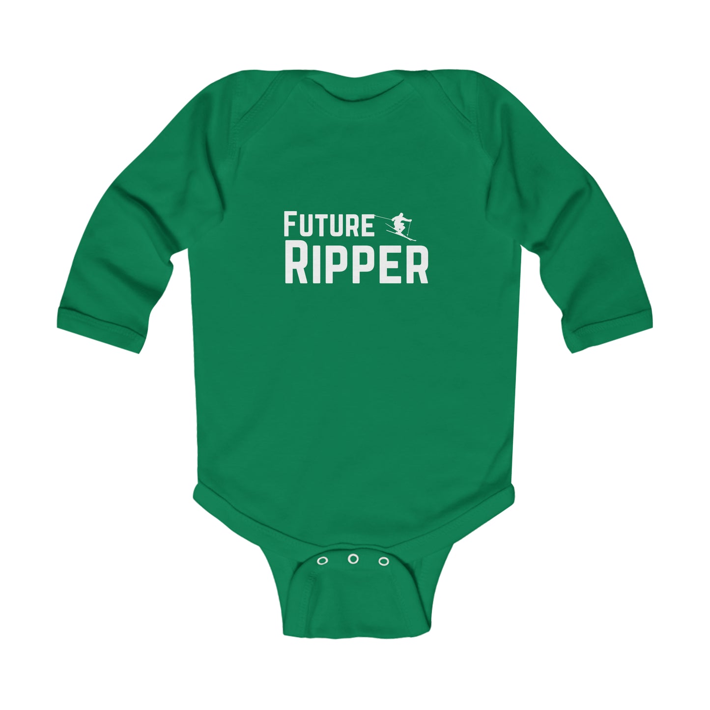 Future Ripper Ski - Long Sleeve Bodysuit - White Logo