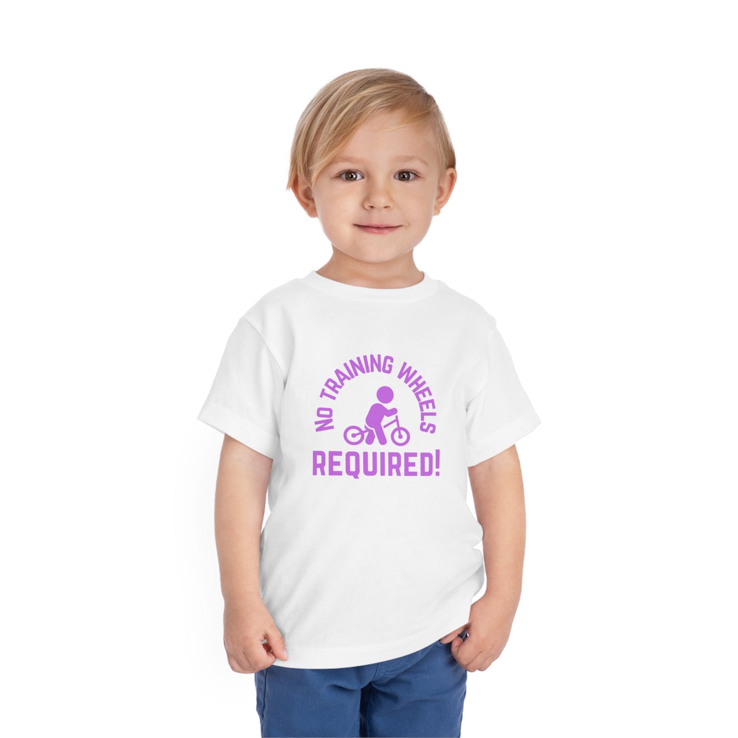 Little Ripper No Training Wheels Required Strider Bike - Toddler Short Sleeve Tee - Purple text