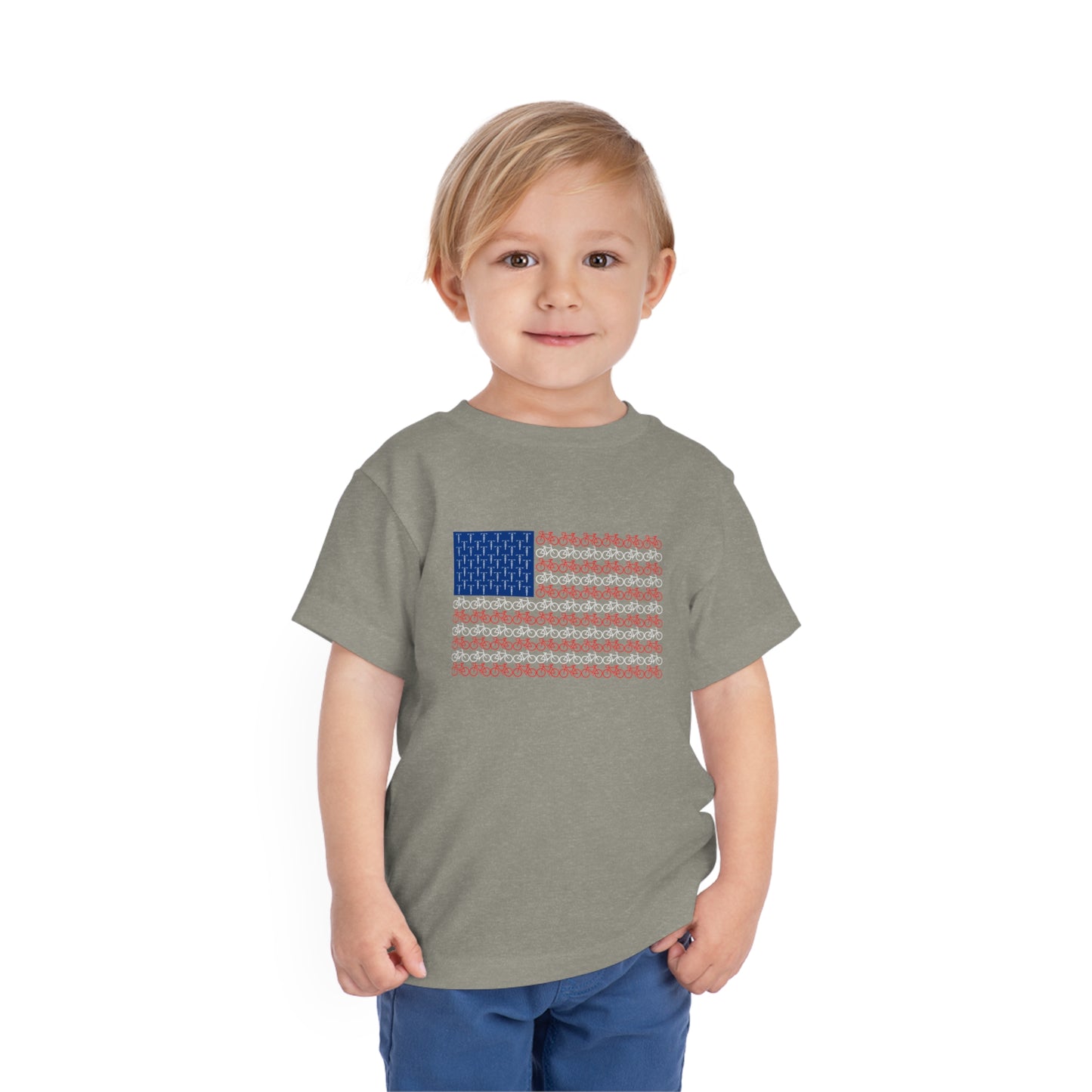 Little Ripper American Bike Flag - Toddler Short Sleeve Tee
