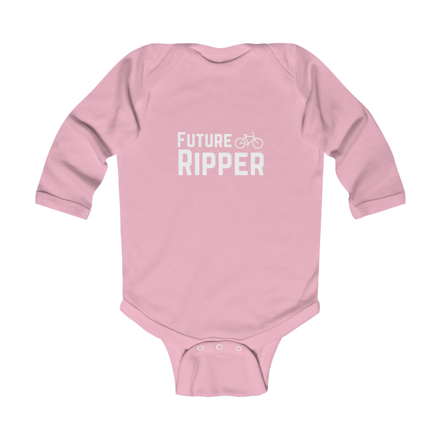 Future Ripper Bike - Long Sleeve Bodysuit - White Logo