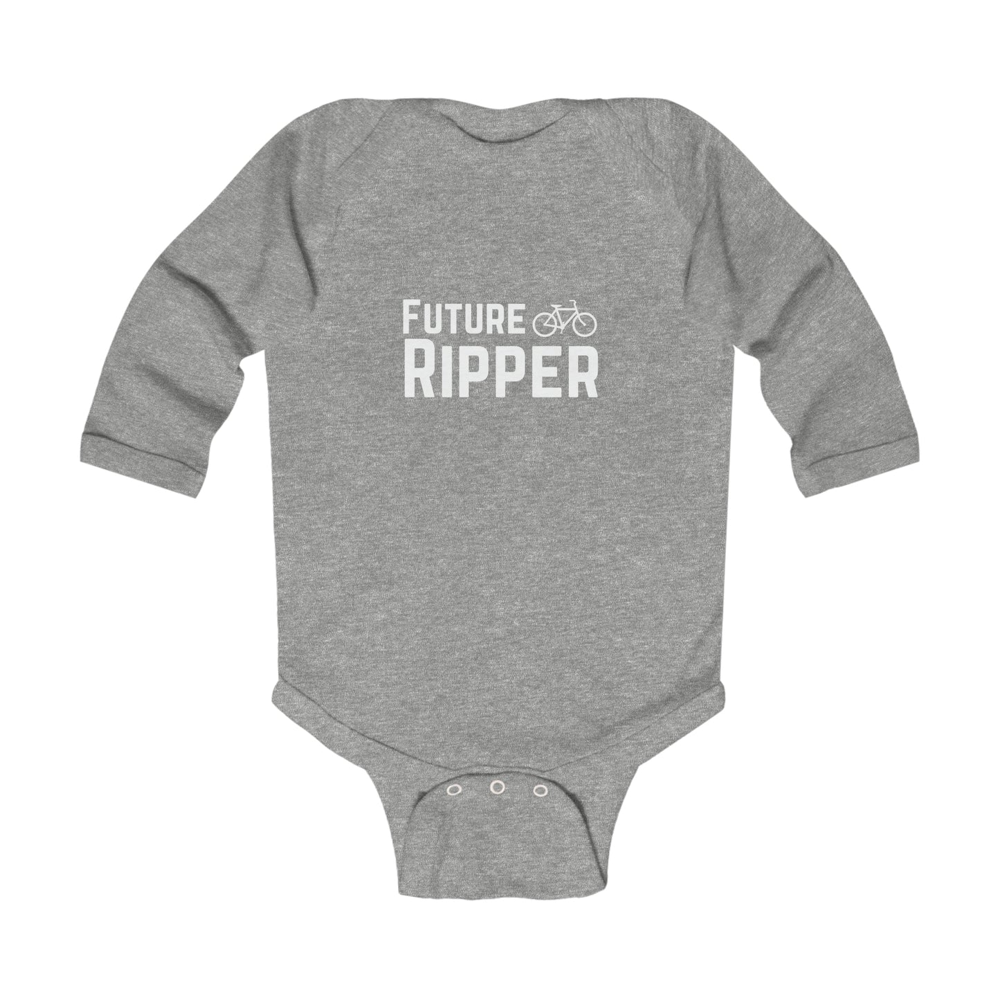 Future Ripper Bike - Long Sleeve Bodysuit - White Logo
