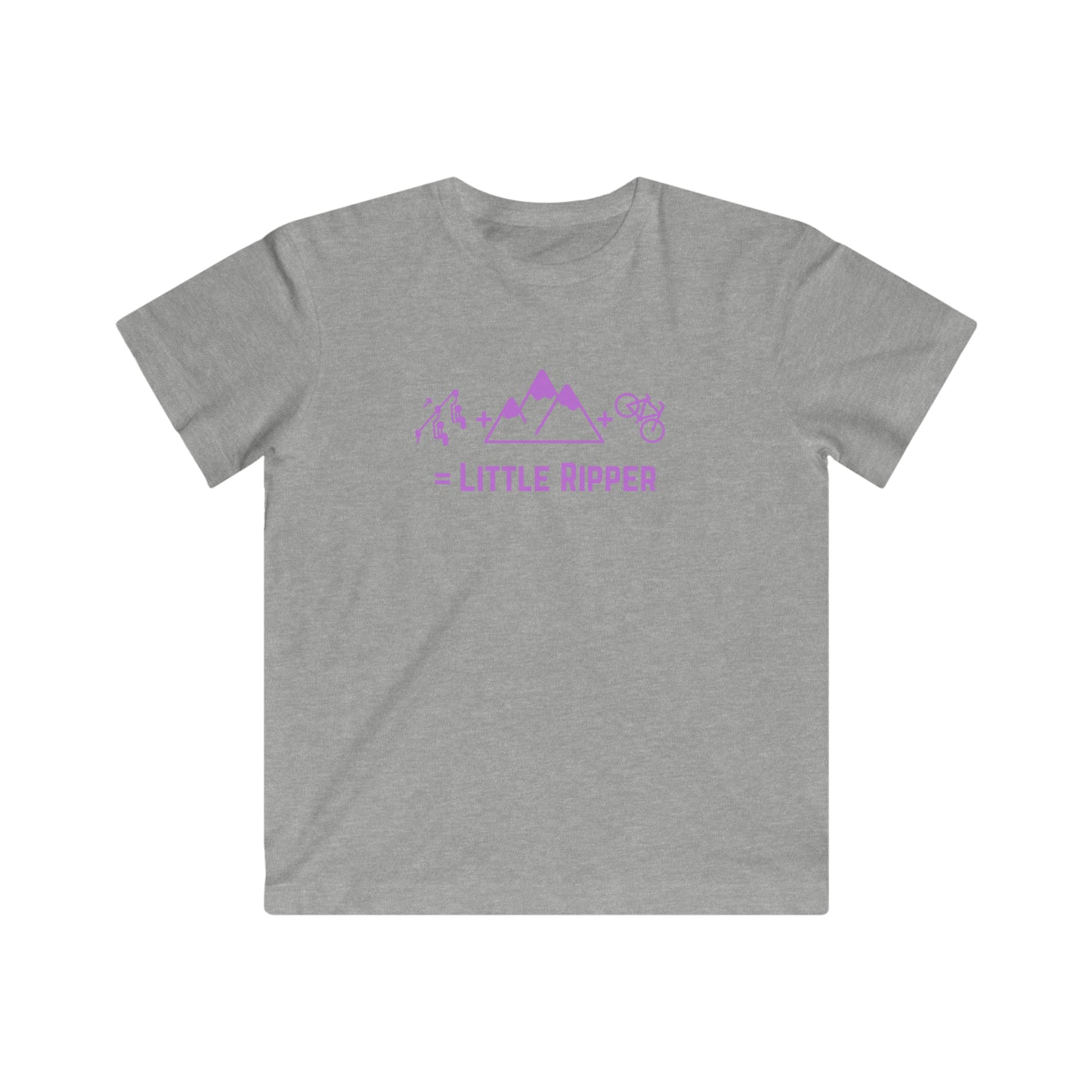 Lift Chair + Mountain + Bike = Little Ripper - Kids Fine Jersey Tee