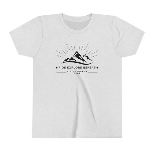 Ride Explore Repeat Mountain - Youth Short Sleeve Tee