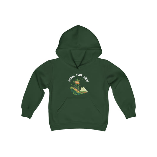 Pedal Your Luck - St. Patrick's Day Youth Hooded Sweatshirt