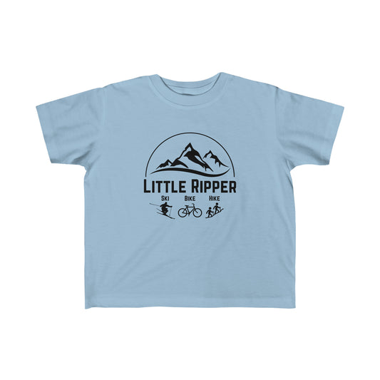 Toddler - Little Ripper Ski Bike Hike shirt - Black Logo