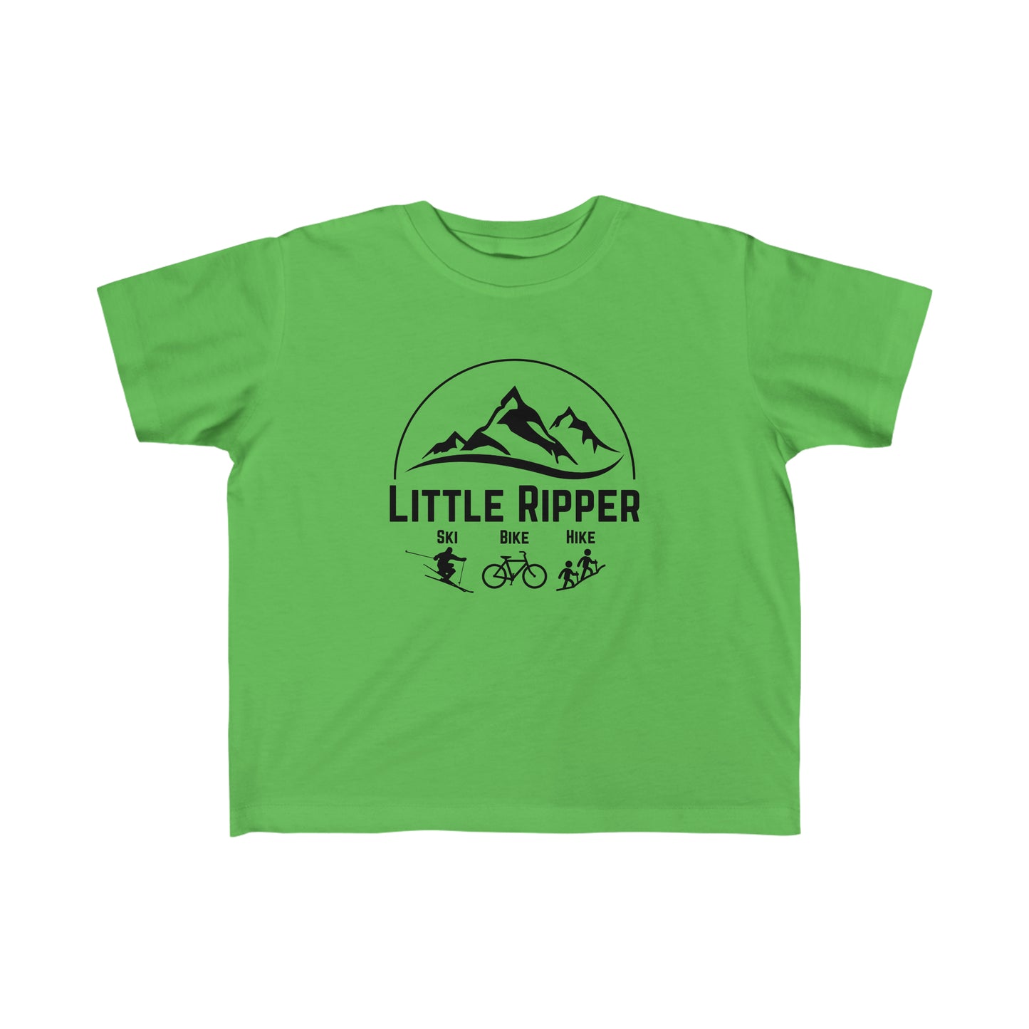 Toddler - Little Ripper Ski Bike Hike shirt - Black Logo