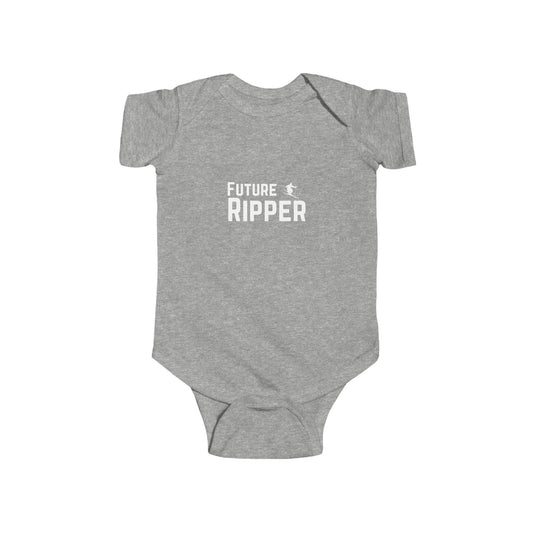 Future Ripper Ski - Infant Fine Jersey Bodysuit - White Logo