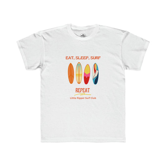 Eat, Sleep, Surf - Little Ripper Surf Club - Kids Regular Fit Tee