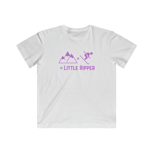 Mountain + Ski = Little Ripper - Kids Fine Jersey Tee