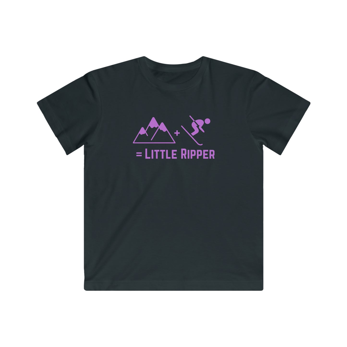 Mountain + Ski = Little Ripper - Kids Fine Jersey Tee