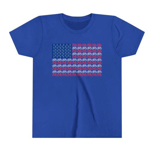 Little Ripper American Bike Flag - Youth Short Sleeve Tee