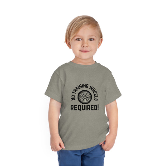 No Training Wheels Required (wheel) - Toddler Short Sleeve Tee